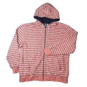 The North Face Hoodie Mens XXL Red Stripes‎ Full Zip Sweater Jacket Hiking